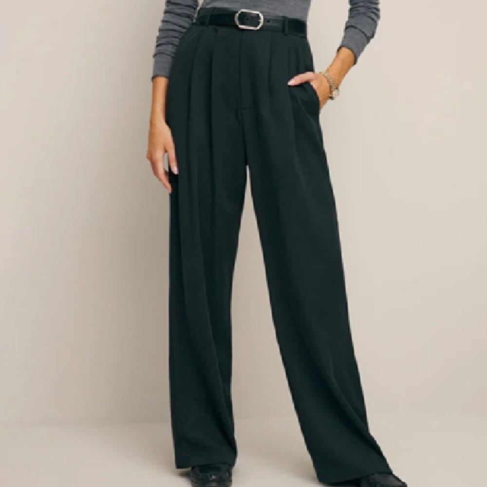 REFORMATION Mason Pant in Black, size 4